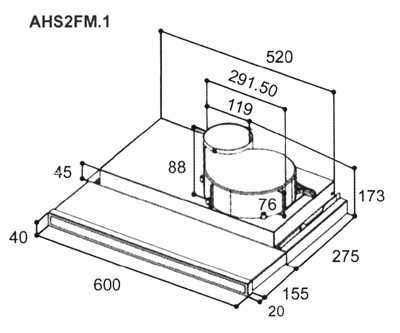 (image for) Ariston AHS2FM.1 24-inch Telescopic Pull-Out Cookerhood