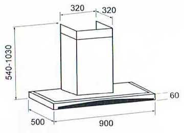 (image for) CRISTAL C9006ES 36" Chimney-type Cookerhood