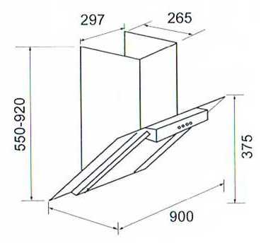 (image for) CRISTAL C9009ES 36" Chimney-type Cookerhood