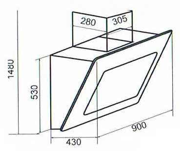 (image for) CRISTAL C9015A 36" Chimney-type Cookerhood