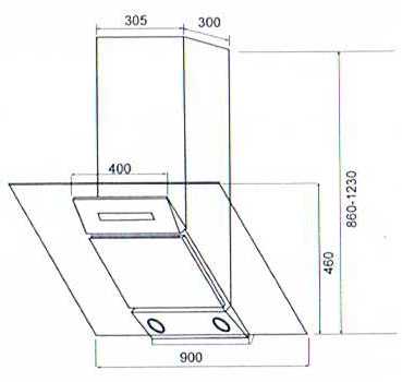 (image for) CRISTAL C9019ES 36" Chimney-type Cookerhood