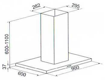 (image for) CRISTAL CL9003AMS 36" Island-type Cookerhood