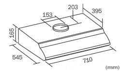 (image for) German Pool TOS-723 28" Wall-Mount Cookerhood