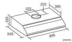 (image for) German Pool TOS-923 36" Wall-Mount Cookerhood