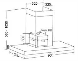 (image for) Mita DH961S 36-inch Chimney-type Cookerhood