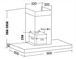 (image for) Mita DH9629S 36-inch Chimney-type Cookerhood