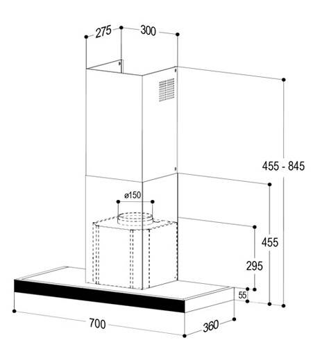 (image for) Mita H7360S 28" Chimney-type Cookerhood (Stainless Steel)