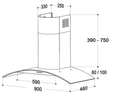 (image for) Mita HHV9607 36" Chimney-type Cookerhood (Stainless Steel)