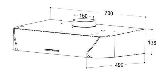 (image for) Mita SH1712E 28" Cookerhood (Stainless Steel)