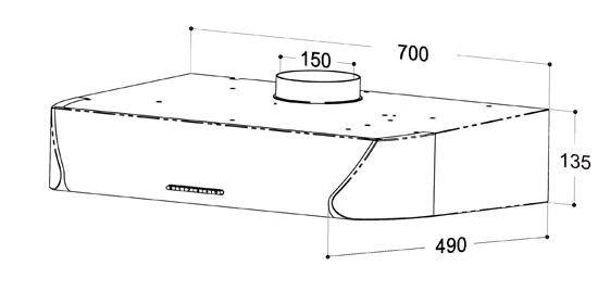 (image for) Mita SH1732E 28" Cookerhood (White)