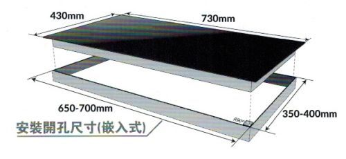 (image for) ElectriQ QIC-D2800 2800W Built-in Twin Zone Induction Cooker