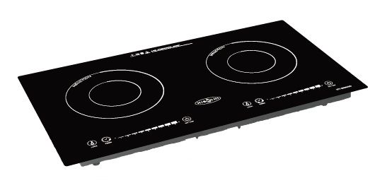 (image for) Hibachi HY-2800GD1 2800W Built-in Twin-zone Induction Hob