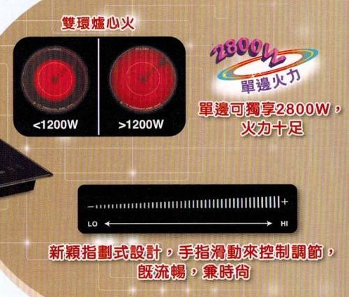 (image for) Pacific PIC-102 2800W Induction Cooker & Infrared Hob