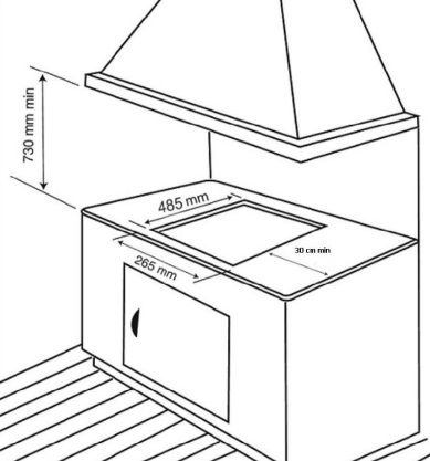 (image for) Rosieres RVG1TG Built-in Single Zone Gas Hob (TownGas)