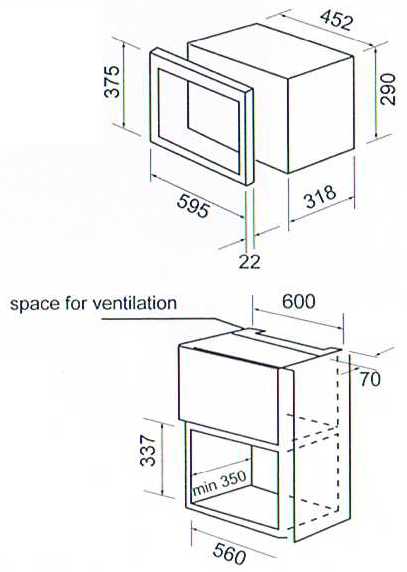 (image for) CRISTAL C17L-700ASP 17-litre Built-in Microwave Oven