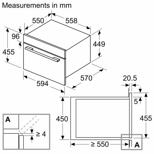 (image for) Siemens CM585AMS0B 44L Built-in Microwave Oven with Grill