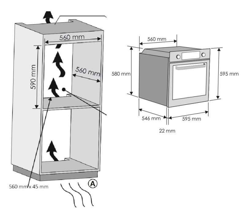 (image for) Candy FCP625X/E 70-litre 2100W 60cm Built-in Oven - Click Image to Close