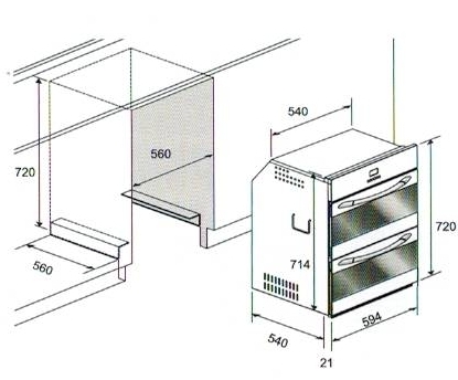 (image for) CRISTAL SQUARE Double-decker Built-in Oven
