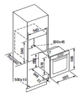 (image for) Rosieres RFAZ3173IN 78L Built-in Multifuction Oven
