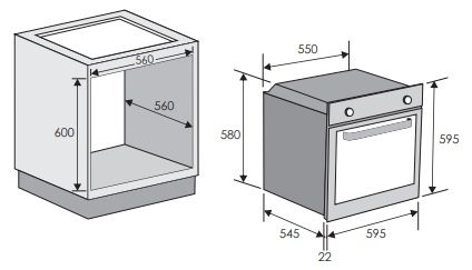 (image for) Rosieres RFAZ7670IN 73L Built-in Multifuction Oven