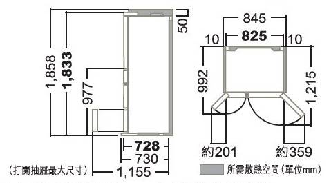 (image for) Hitachi R-ZX670JH 670-Litre 6-Door Refrigerator