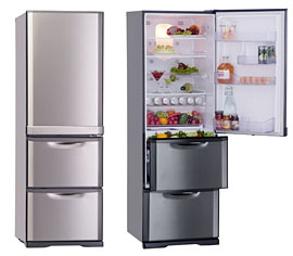 (image for) Mitsubishi MR-CU46U 356-Litre 3-Door Refrigerator