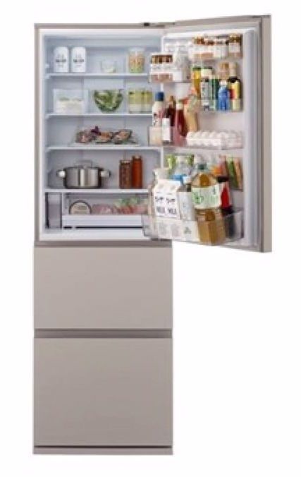 (image for) Panasonic NR-C371H/C3 358L ECONAVI Inverter 3-Door Refrigerator (Matt Beige)