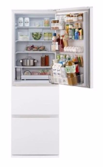 (image for) Panasonic NR-C371H/W3 358L ECONAVI Inverter 3-Door Refrigerator (Matt White)