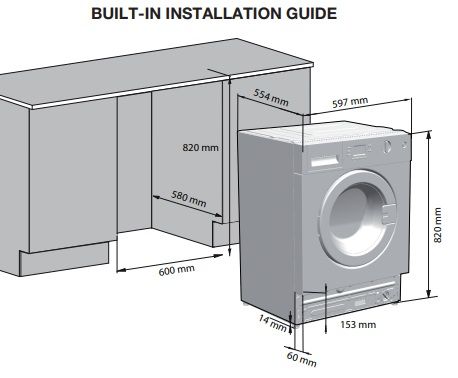 (image for) Philco PBS1285BI 8kg(Wash)/5kg(Dry) 1200rpm Built-in Washer Dryer