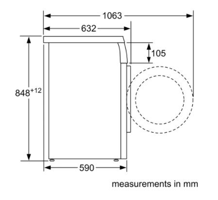 (image for) Siemens WU12P268BU 8kg 1200rpm Front-Loading Washer (H: 820mm)