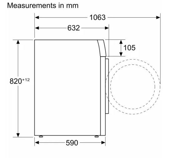 (image for) Siemens WU14UT60BU 9kg 1400rpm Front Loading Washer (Height: 820mm)