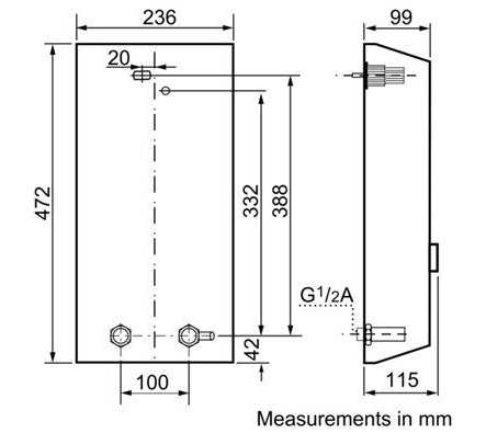 (image for) Siemens DE2427515 24/27kW Instant Water Heater with Display