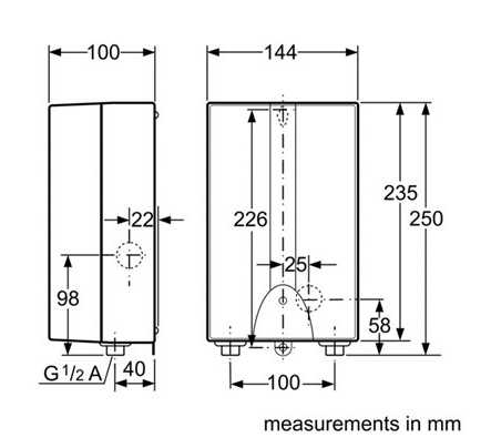 (image for) Siemens DH06111 6kW Kitchen Instant Water Heater (Above-sink)